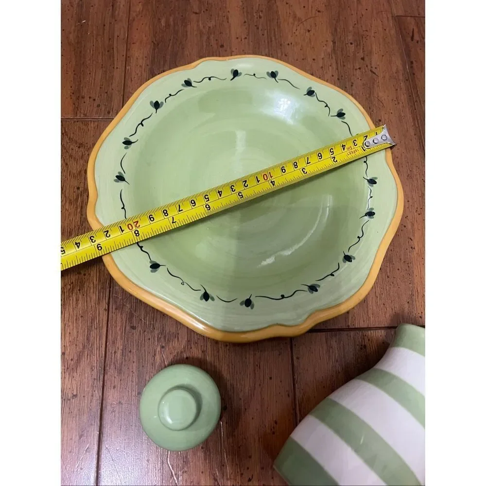 Pfaltzgraff Pistoulet oil cruet and matching plate/saucer